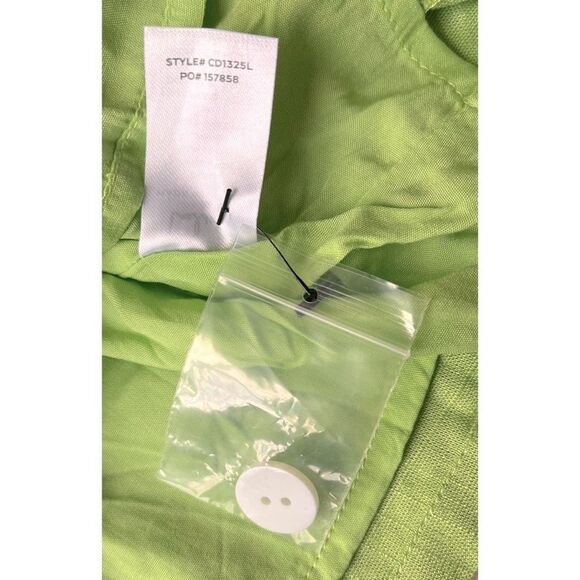 NWT Lulus Favorite Find Lime Green Linen Mini Dress With Pockets, Size Small - Picture 13 of 13